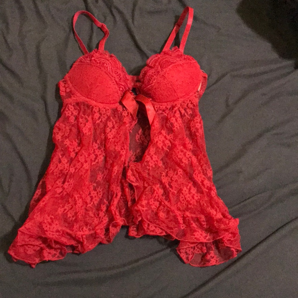 H&M red teddy fits xs